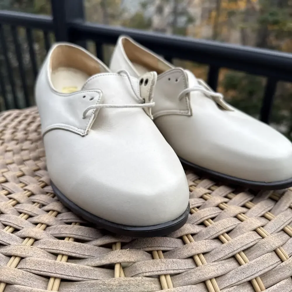 Drew White Leather Orthotic Comfort Walking Shoes Women 10 WW Extra Wide Nurse